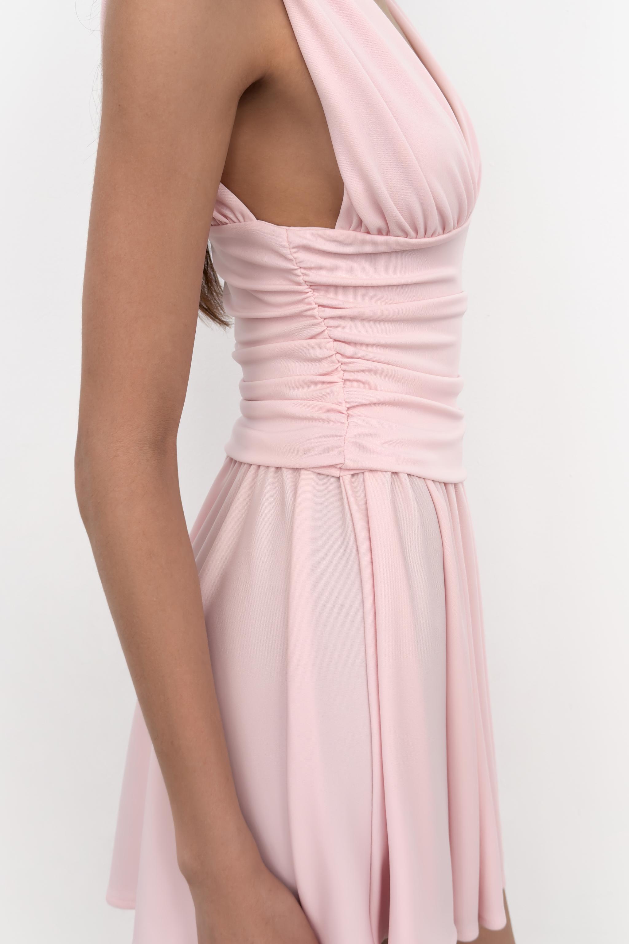 DRAPED MINI DRESS
