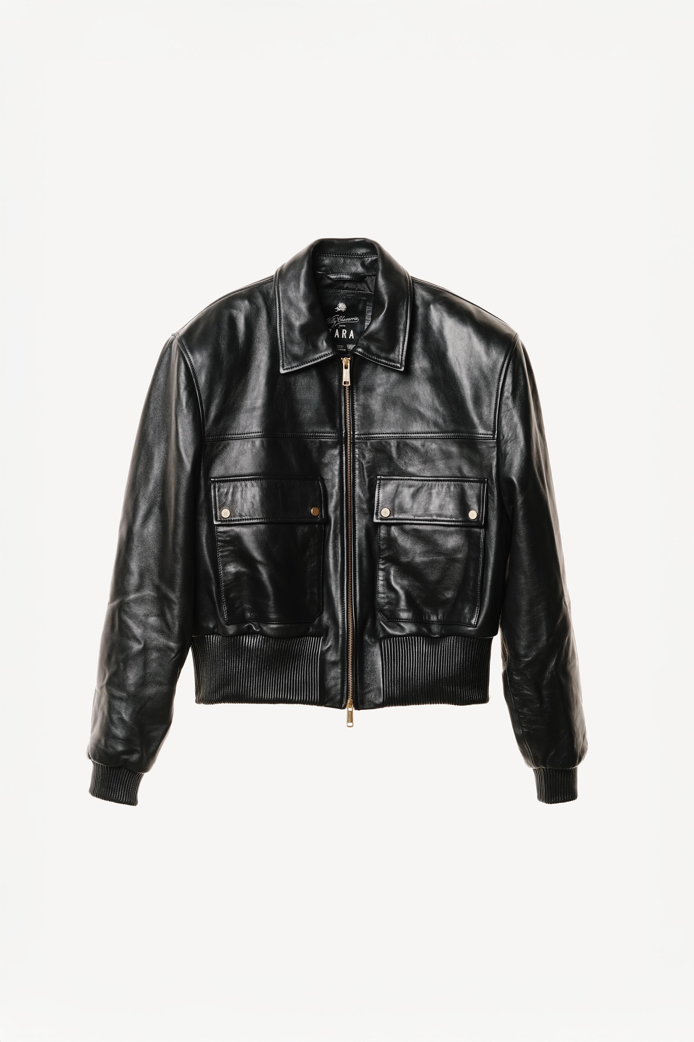 CROPPED FIT NAPPA LEATHER JACKET WILLY CHAVARRIA X ZARA