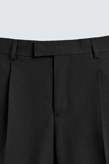 PANTALON REGULAR FIT À PLIS SMOKING - Noir de Zara - Image 6