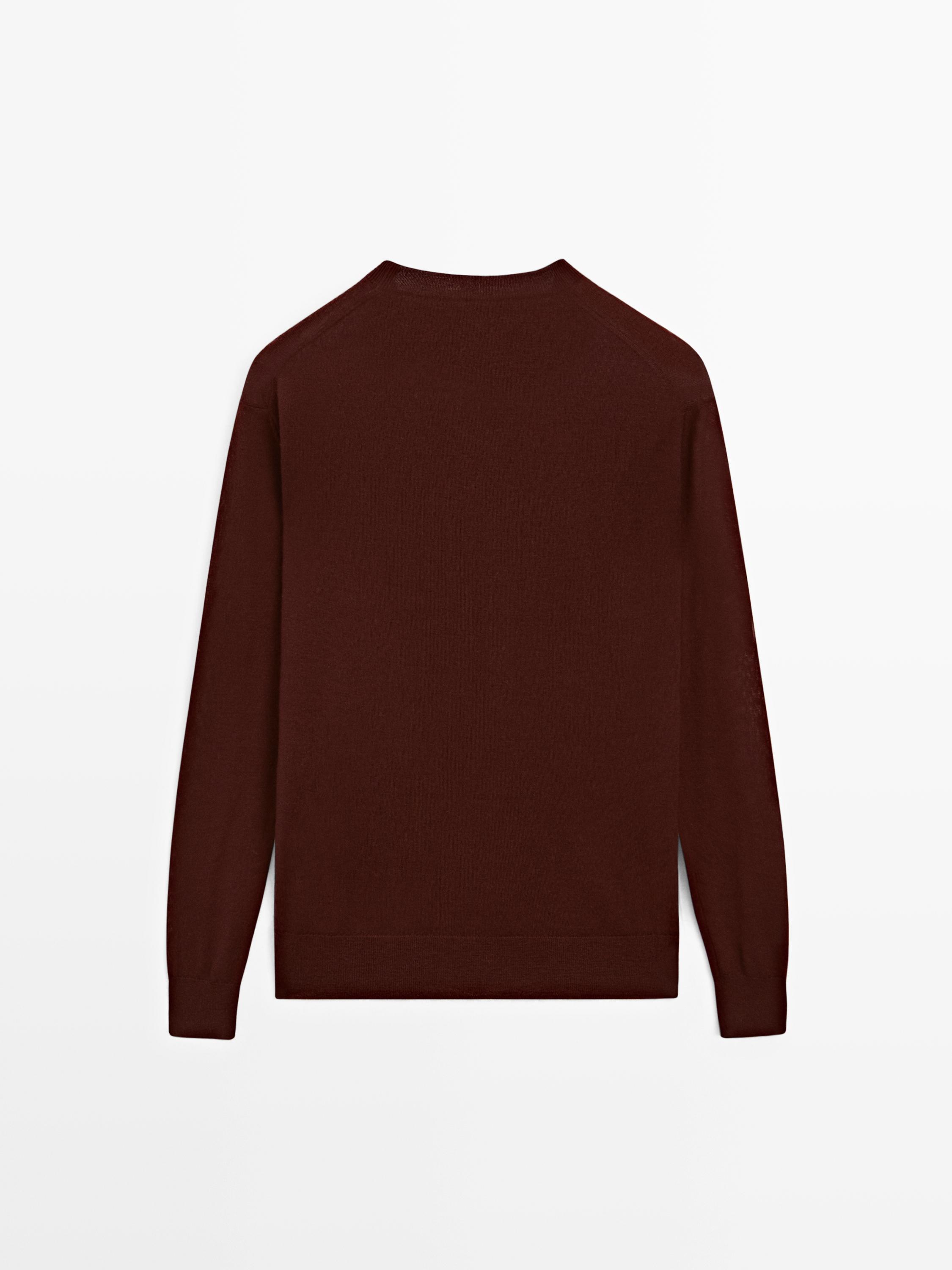 Pull en maille fine 100 % laine à col rond