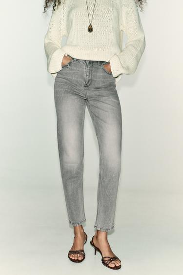 Z.01 MOM FIT COMFORT HIGH-WAIST JEANS - Grey by Zara - Image 2