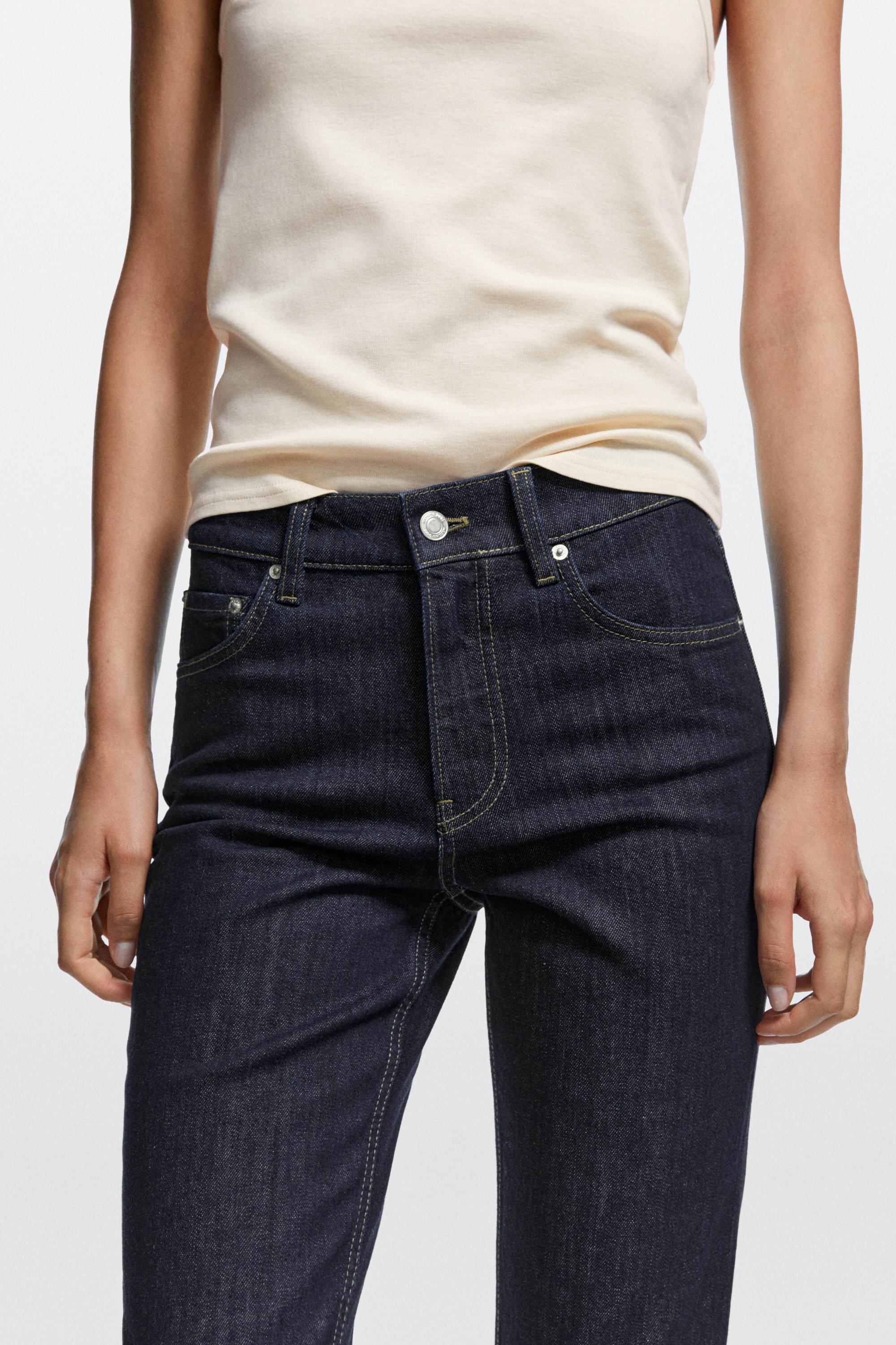 Jean slim cropped taille moyenne