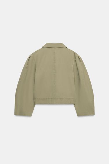 WASHED-EFFECT SHORT JACKET - Khaki by Zara - Image 7