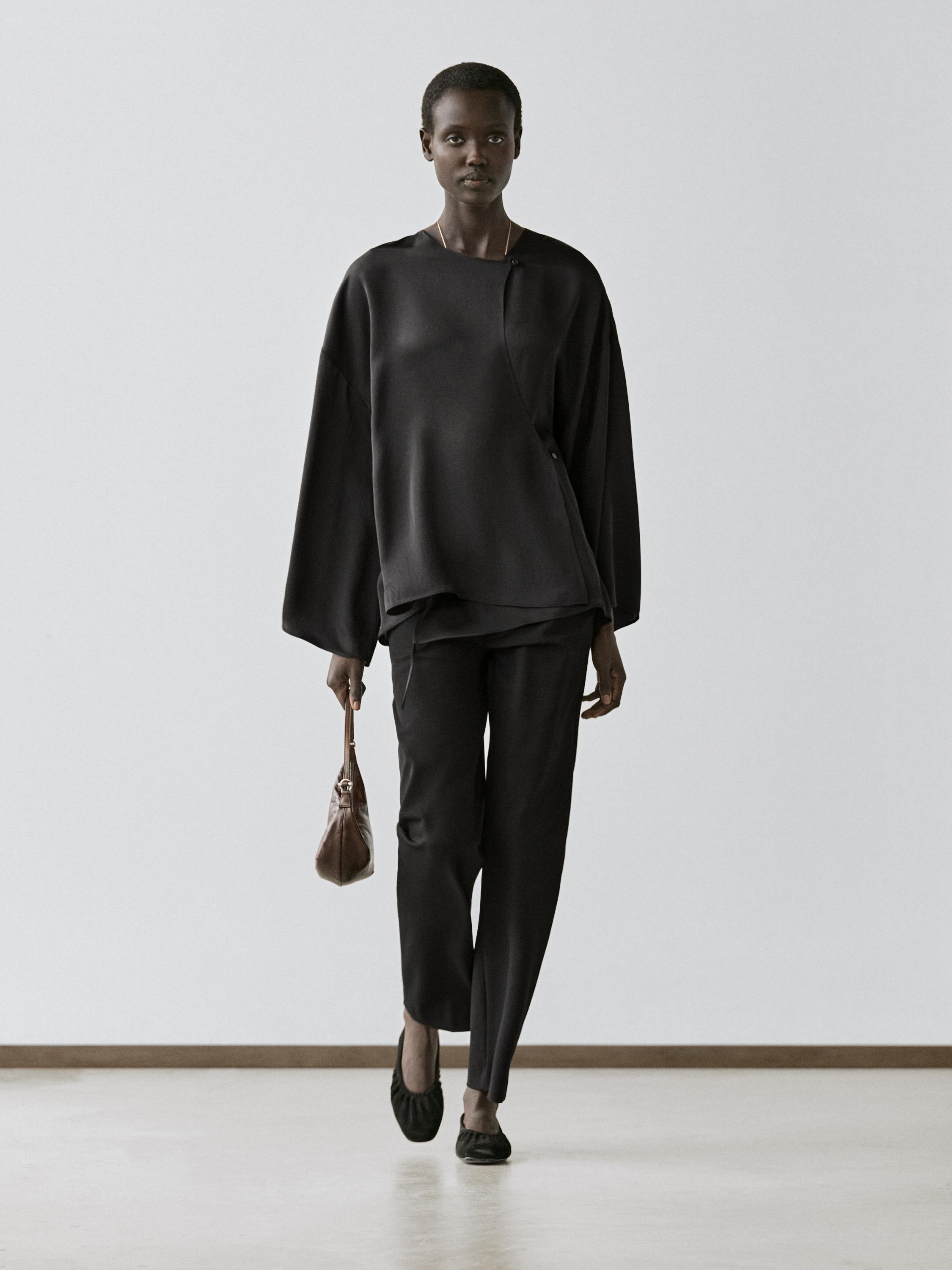 Flowing wrap shirt