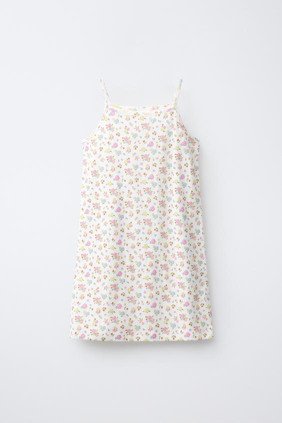 Zara 6-14 YEARS/ FLORAL PRINT NIGHTGOWN - Ecru - Image 0