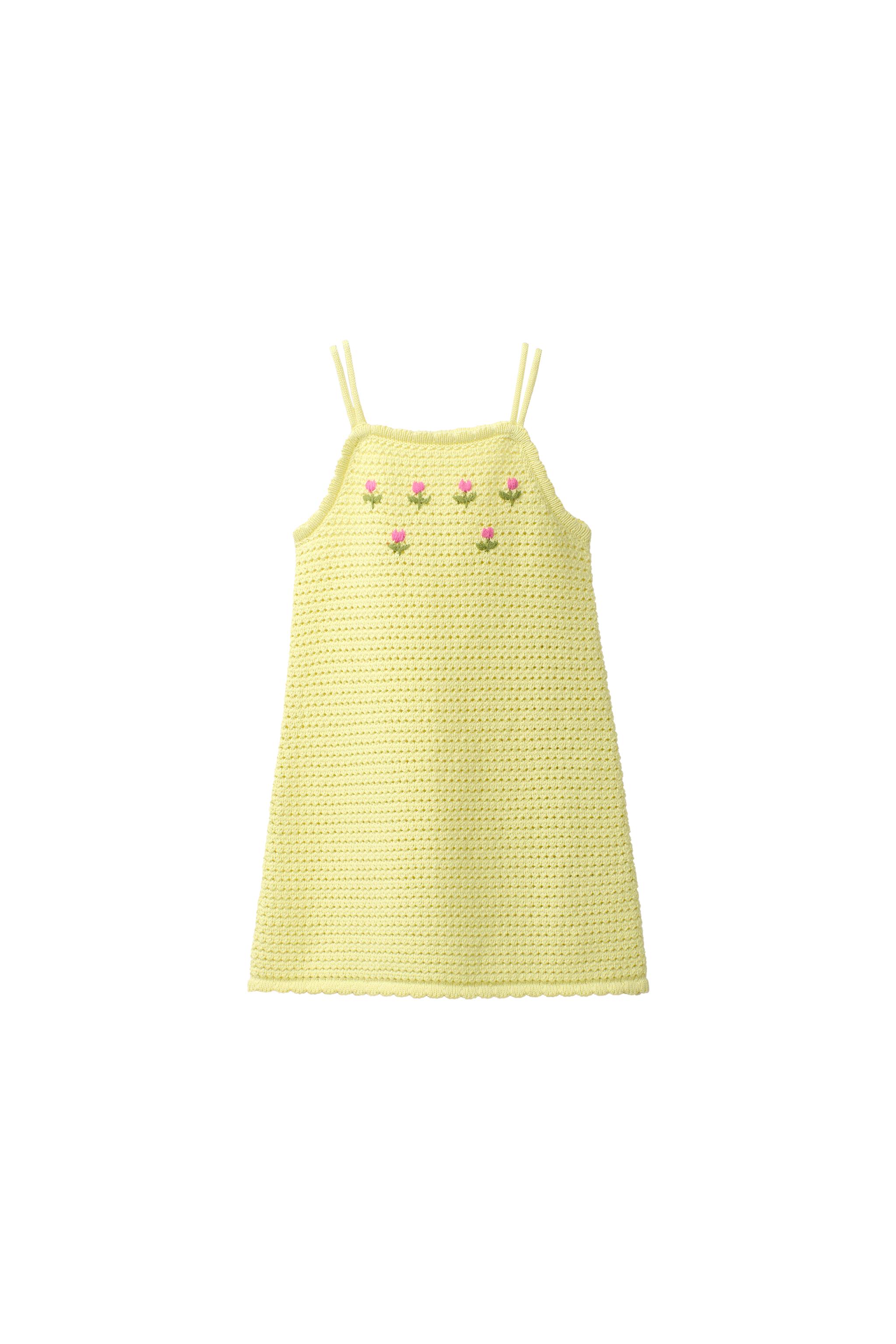 VESTIDO PUNTO FLORES BORDADAS