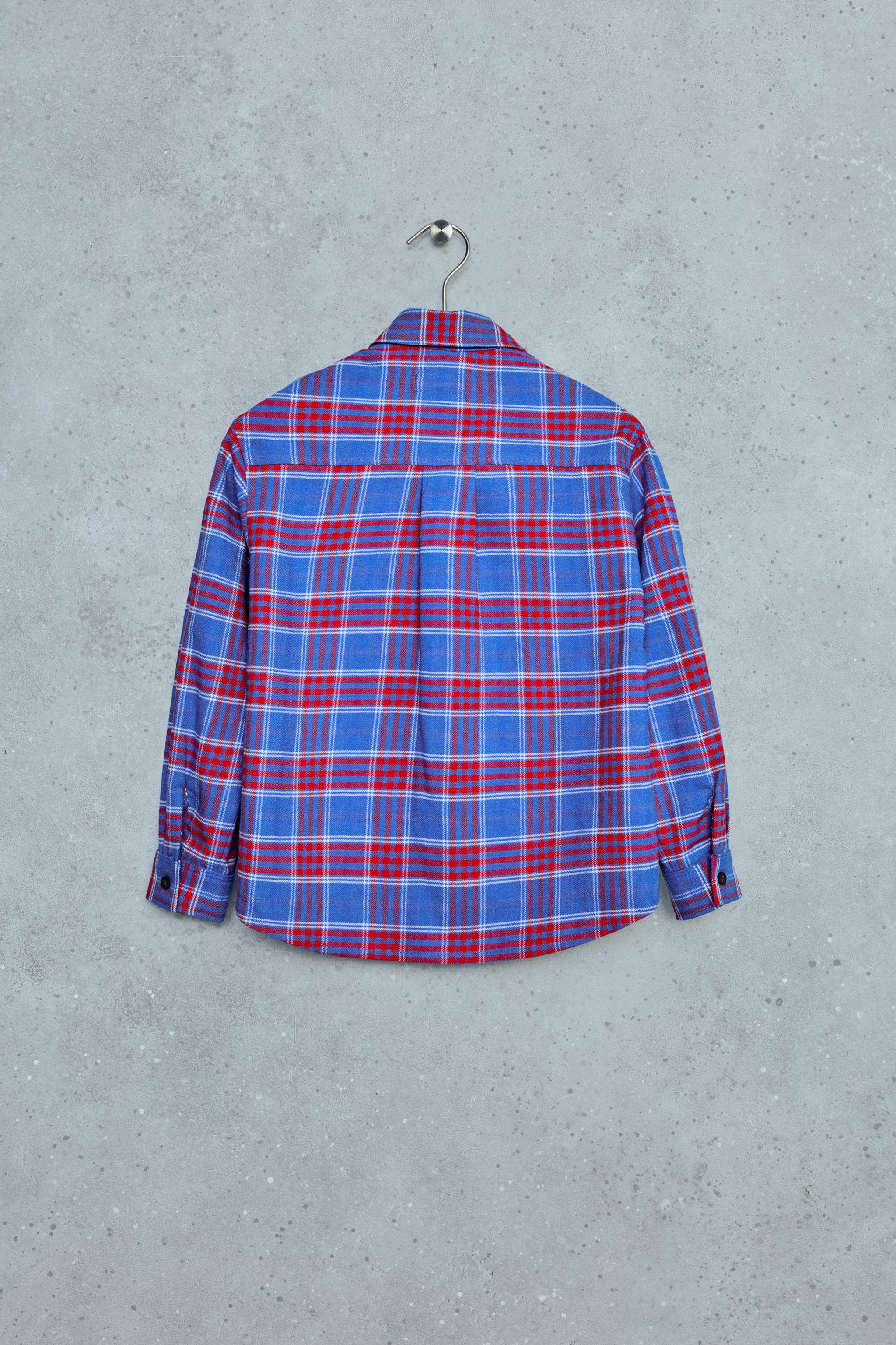 STORIESZ - PLAID PRINT SHIRT — Red