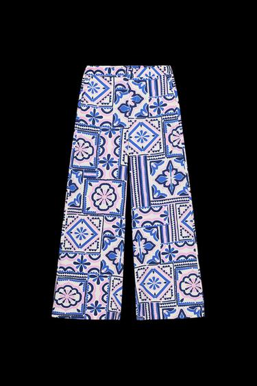 PRINTED PALAZZO TROUSERS - Multicoloured by Zara - Image 0