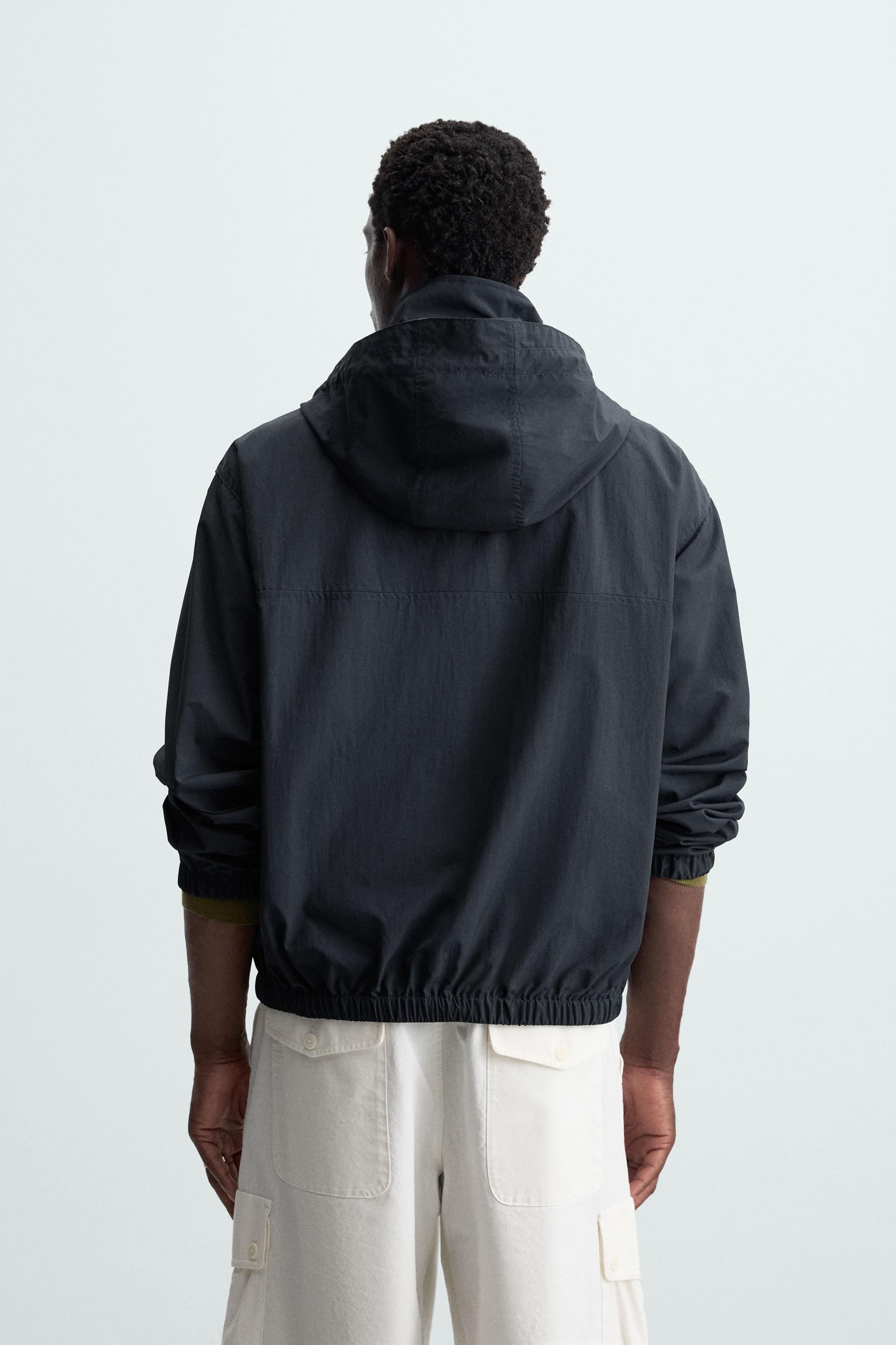 ZARA メンズ　テクニカルパーカー　コート　LIMITED EDITION 取り外し可能な襟付きコート - グレー | ZARA Japan / 日本