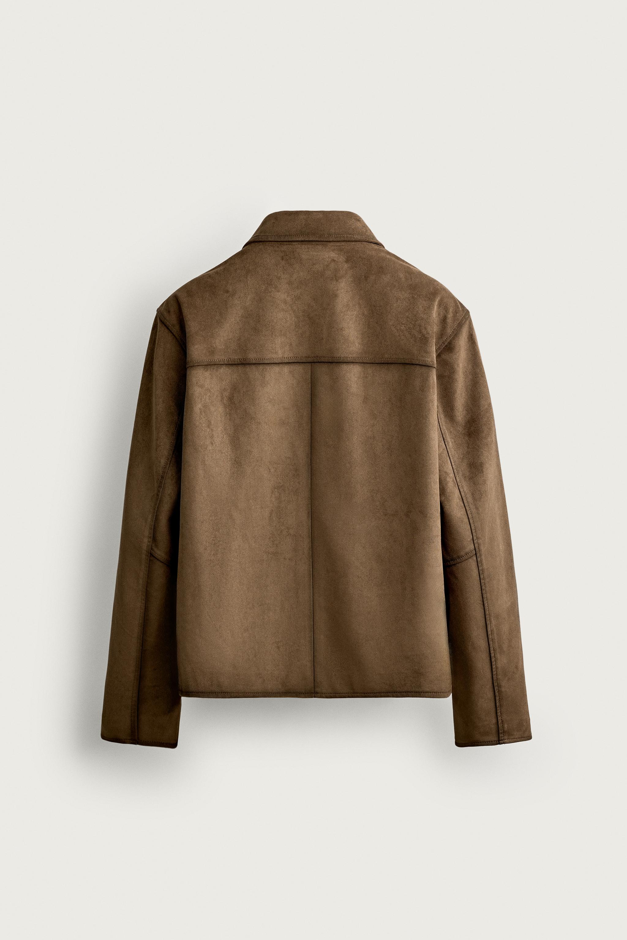 BLOUSON REGULAR FIT EFFET DAIM