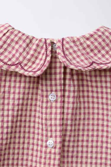 BODY À CARREAUX VICHY - Rose foncé de Zara - Image 3