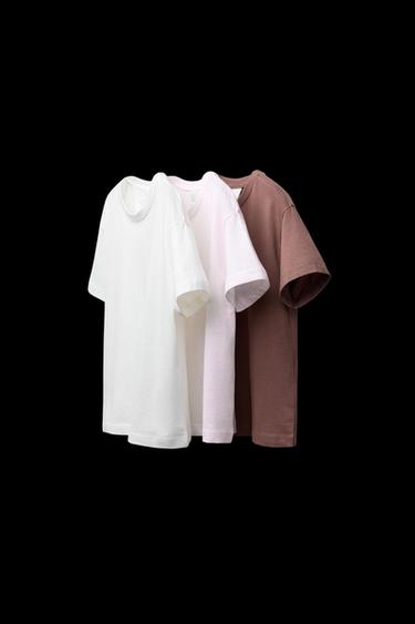 Zara THREE-PACK OF PLAIN T-SHIRTS - Various - Image 0