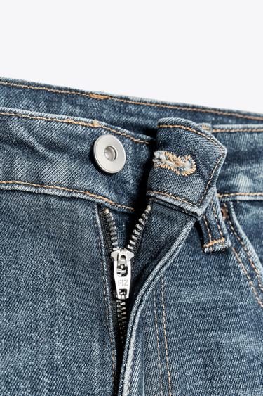 JEAN TRF COURT ÉVASÉ TAILLE HAUTE - Bleu marine de Zara - Image 8