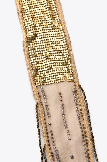 FOULARD FIN FANTAISIE - Beige de Zara - Image 4