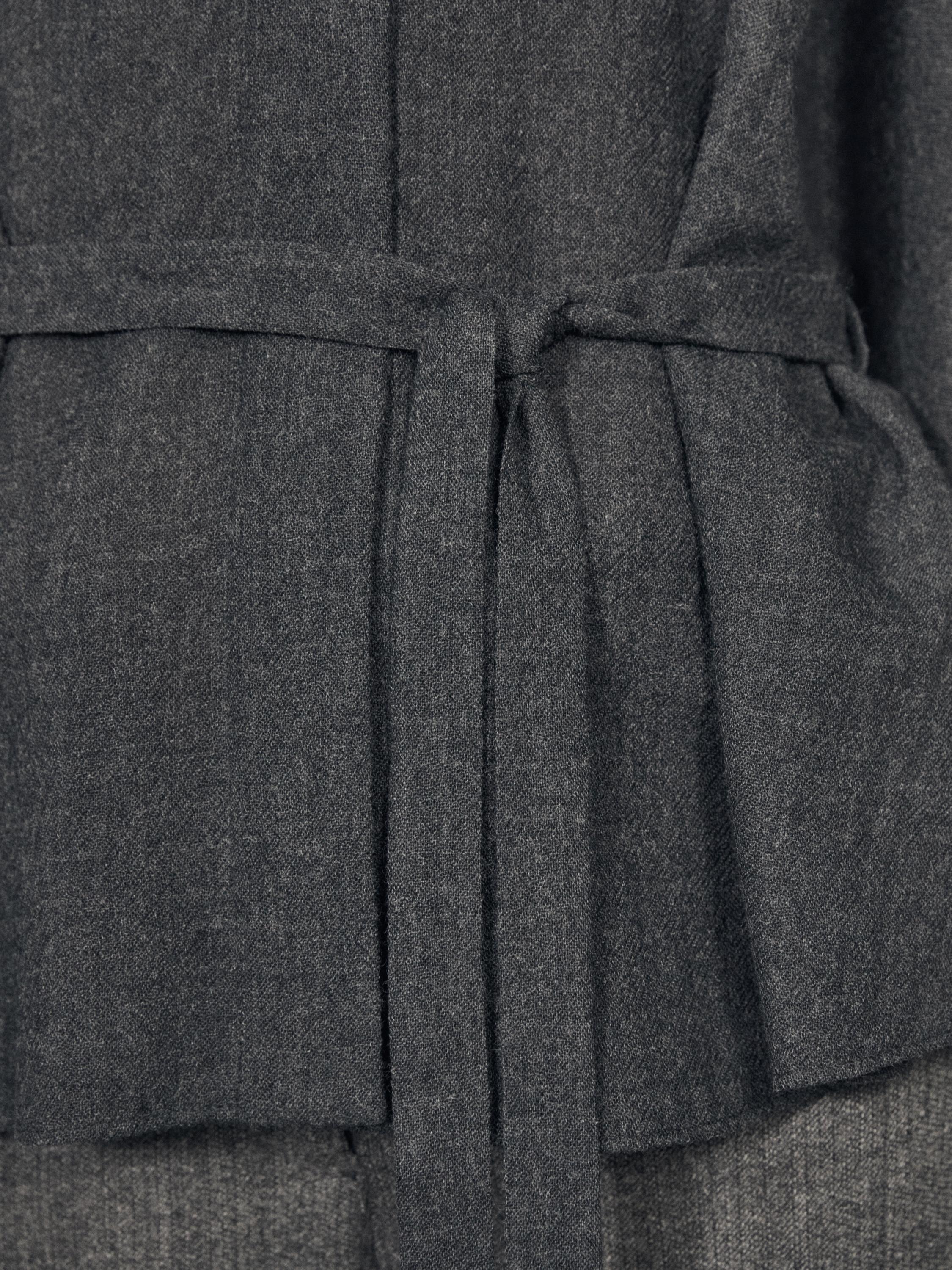 Felt texture shirt with tie detail