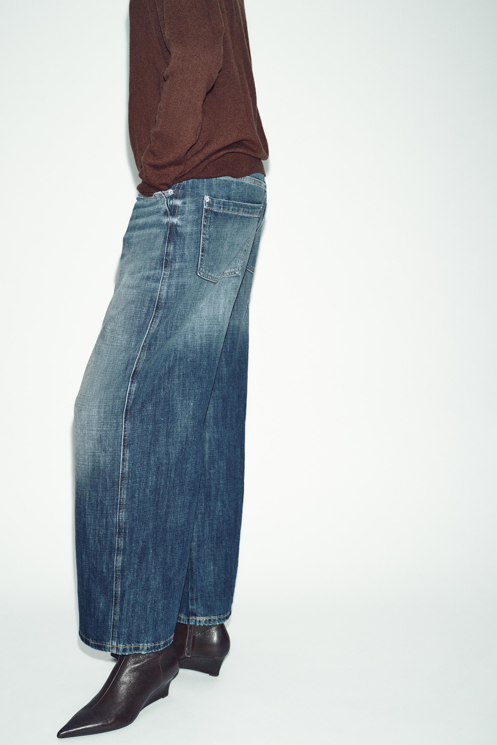 Z1975 LOW RISE STRAIGHT FULL LENGTH JEANS - Blue | ZARA United States