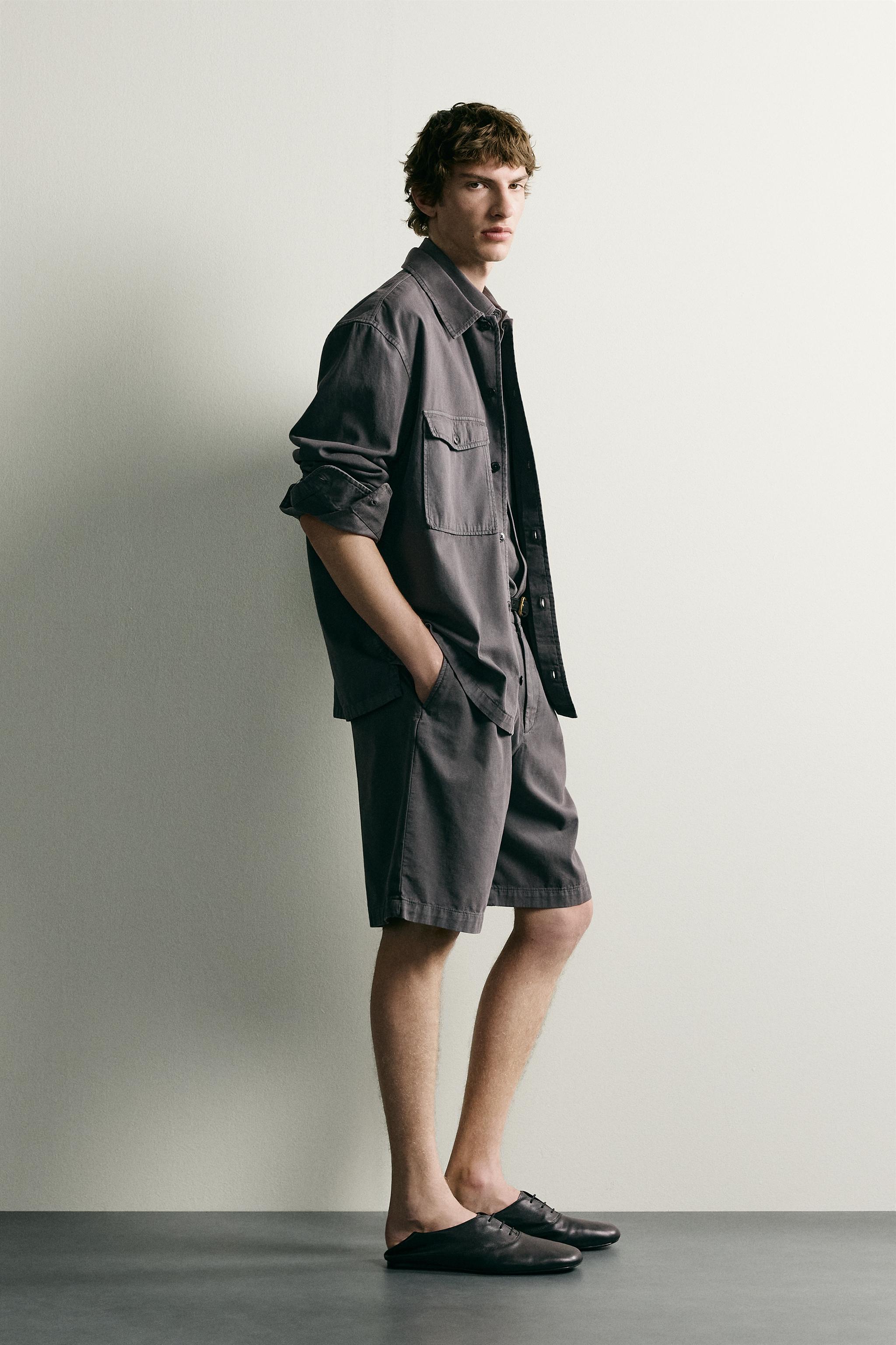 Zara RELAXED FIT WASHED OVERSHIRT — фото 4