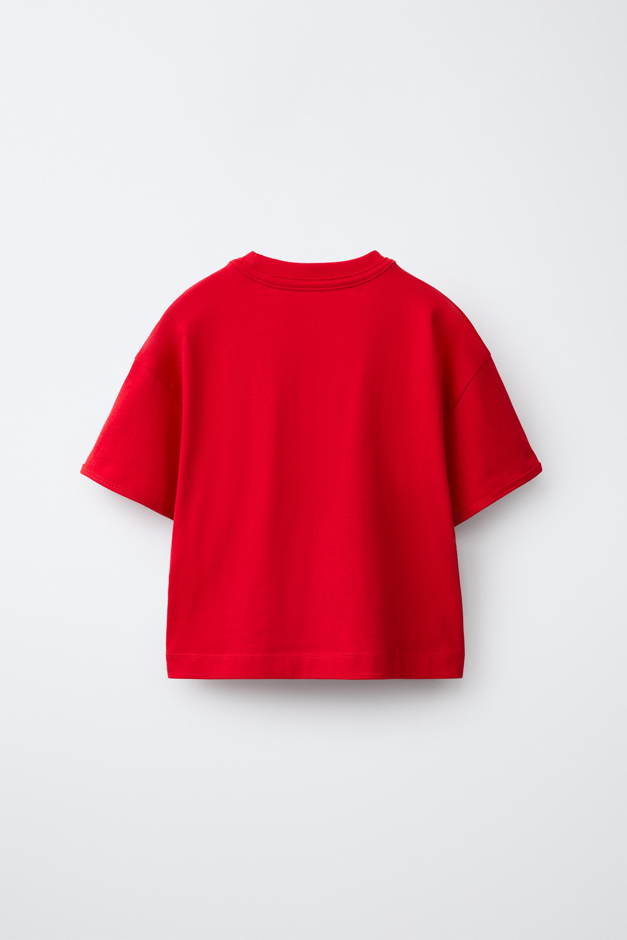 PLAIN T-SHIRT — Red