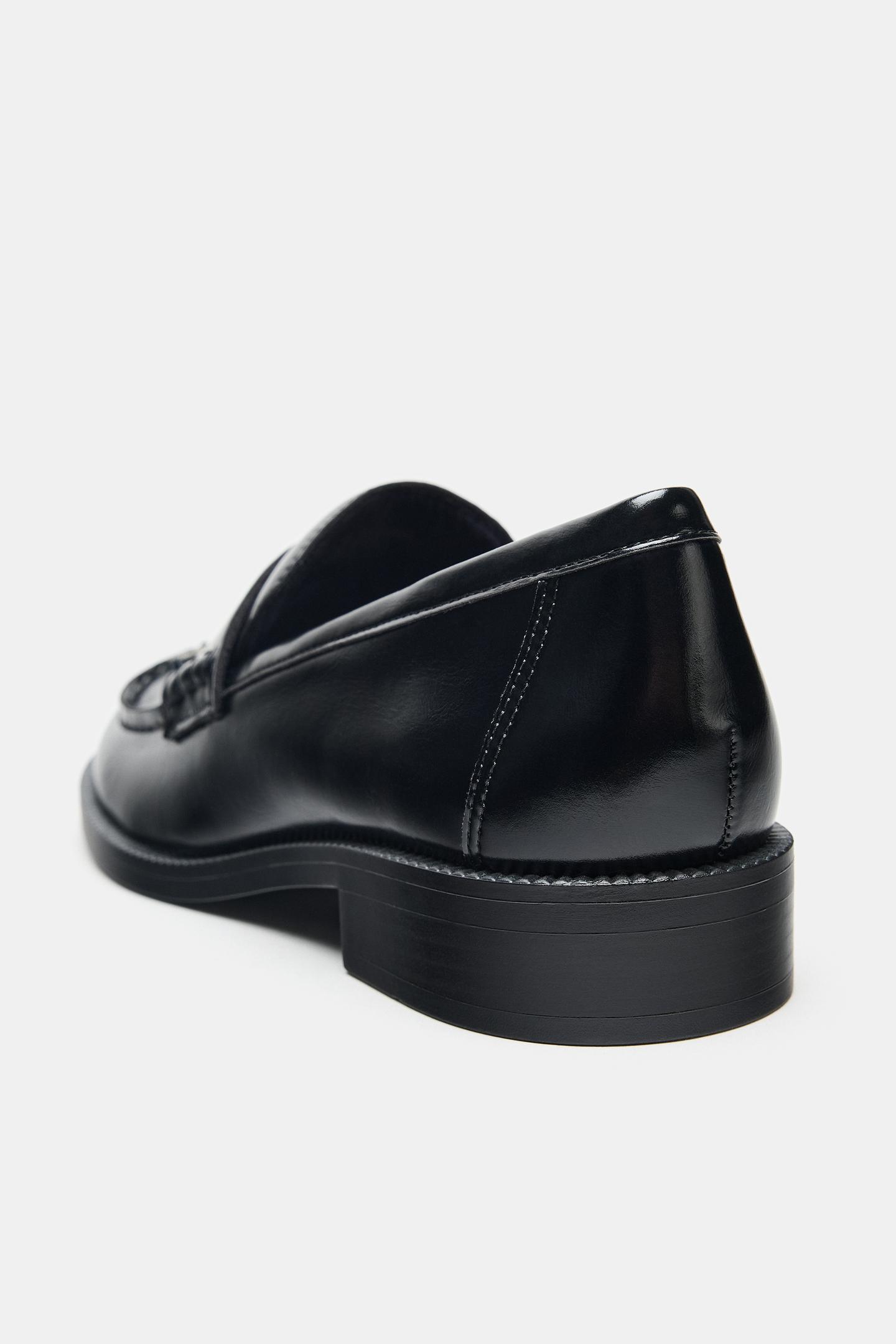 Женские туфли Zara Loafers, цвет: Чёрный — фото 6