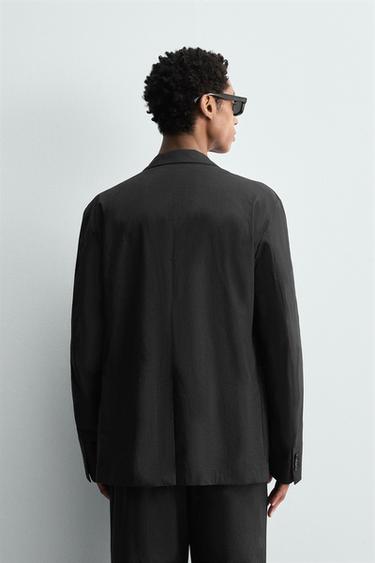 POPLIN SUIT BLAZER - Charcoal by Zara - Image 2