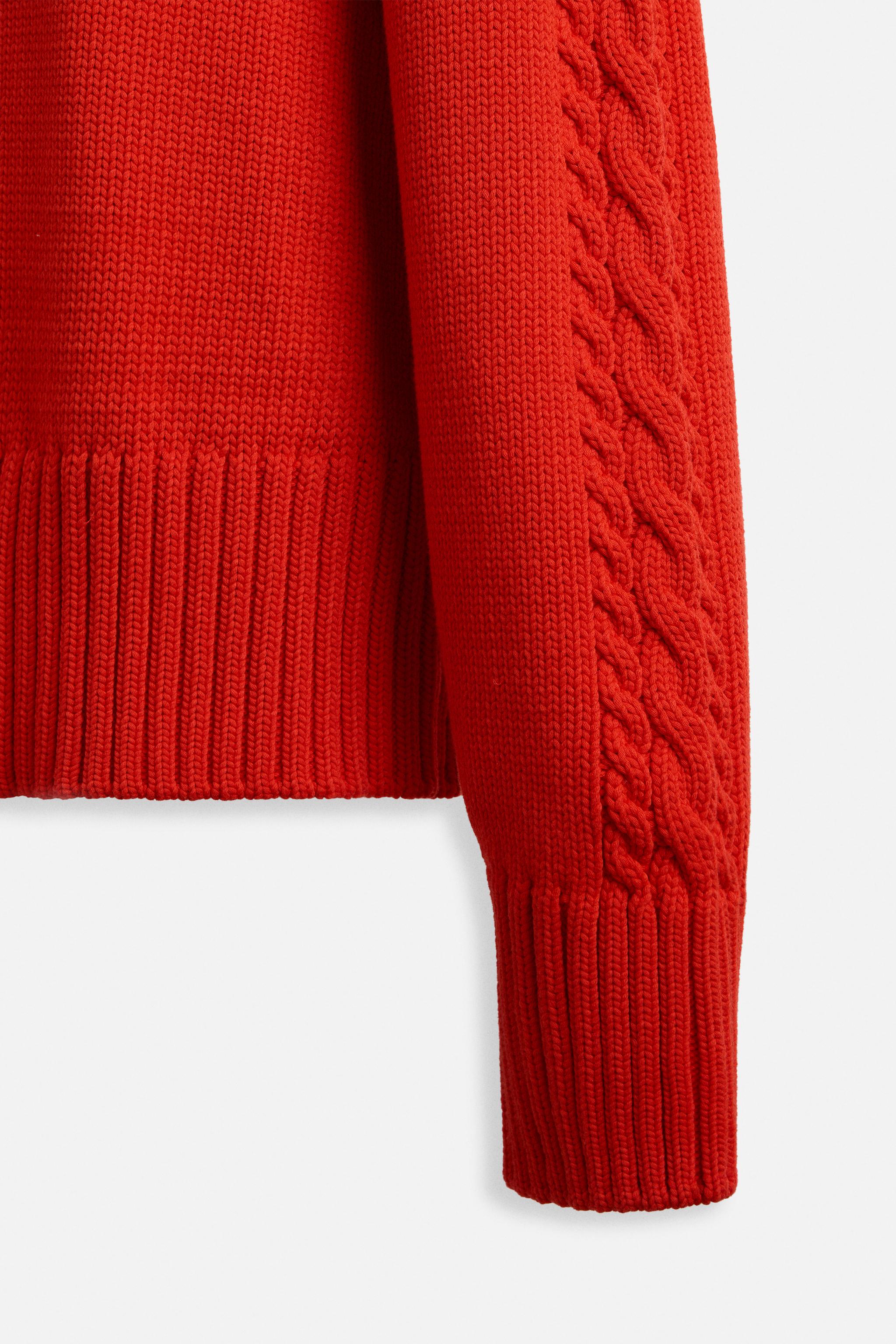 【即完売】VARIETY CABLE KNIT LIMITED EDITION CABLE-KNIT SWEATER - Red | ZARA Australia