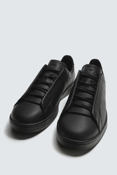 TENNIS EN CUIR - Noir de Zara - Image 1