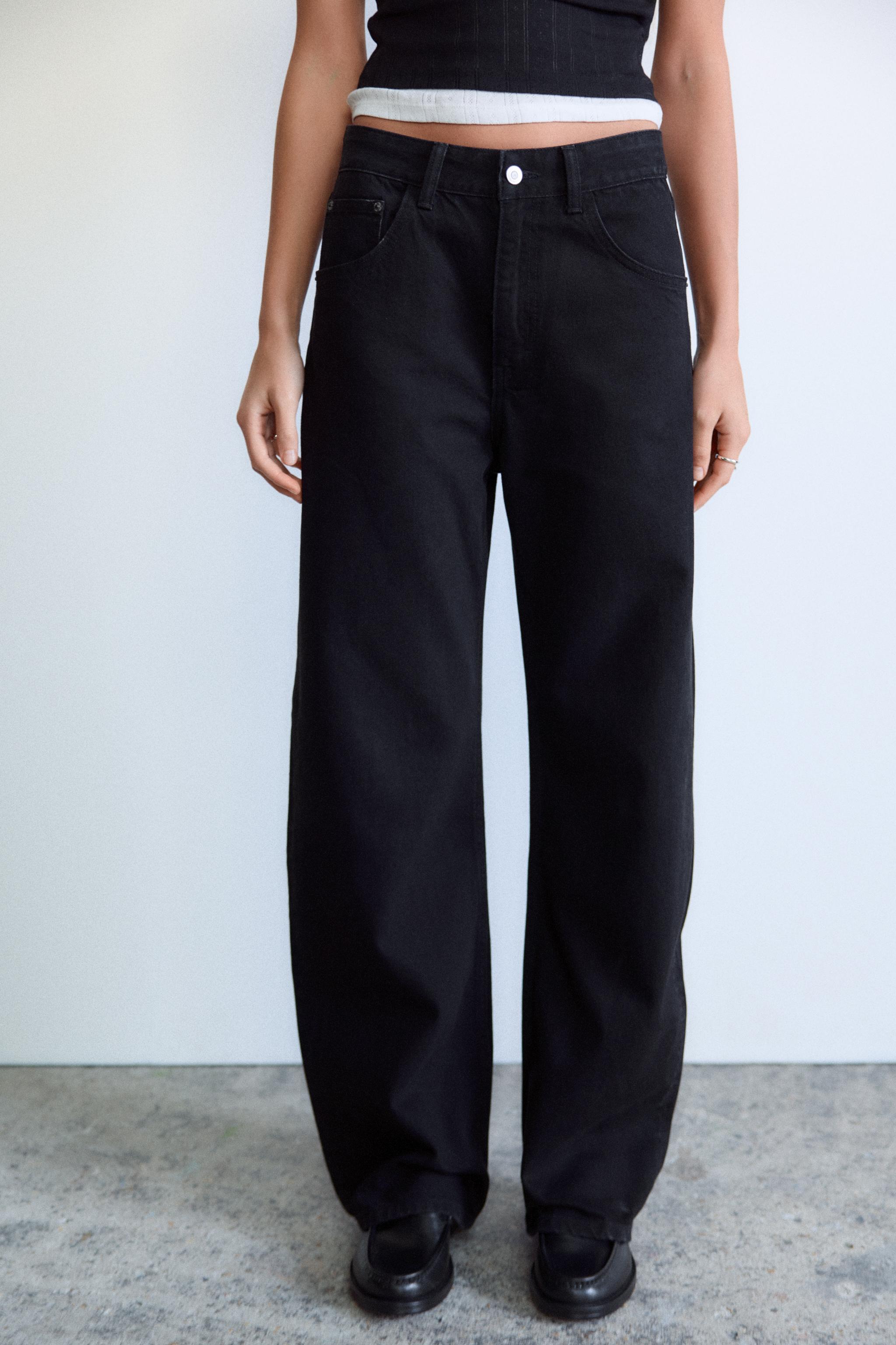 TRF CURVED HIGH-WAIST JEANS - Blue | ZARA United States