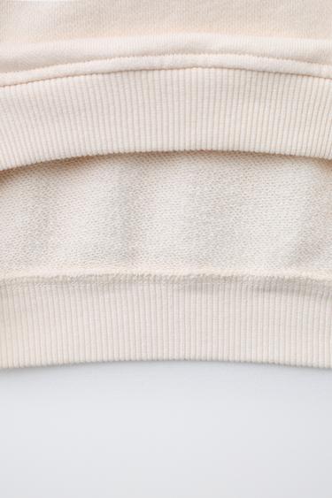 SWEAT COLOR BLOCK ÉTIQUETTE - Rouge / Corail de Zara - Image 3