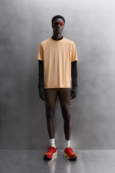 CAMISETA RUNNING MANGA CORTA - Naranja de Zara - Imagen 0
