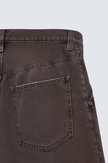 RELAXED FIT DENIM BERMUDA SHORTS - Brown by Zara - Image 9