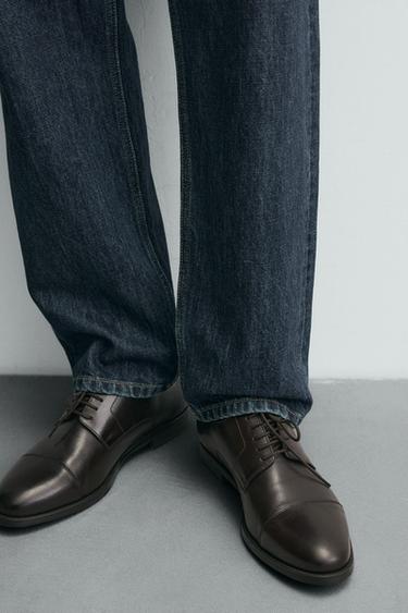 LEATHER SMART SHOES - Brown by Zara - Image 2