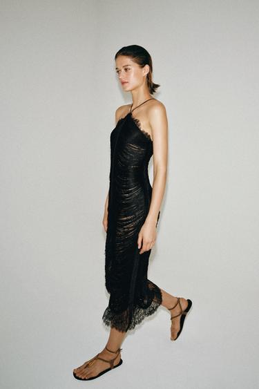 ROBE LONGUE À FRANGES ZW COLLECTION LIMITED EDITION - Noir de Zara - Image 2