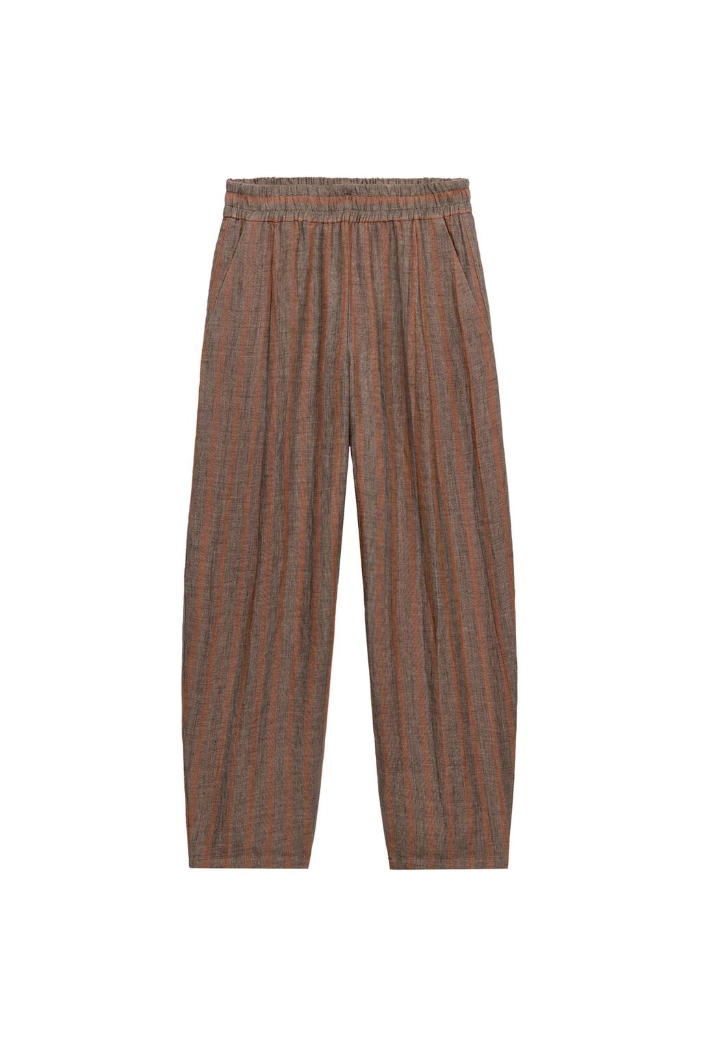 100% LINEN STRIPED PANTS - image 3