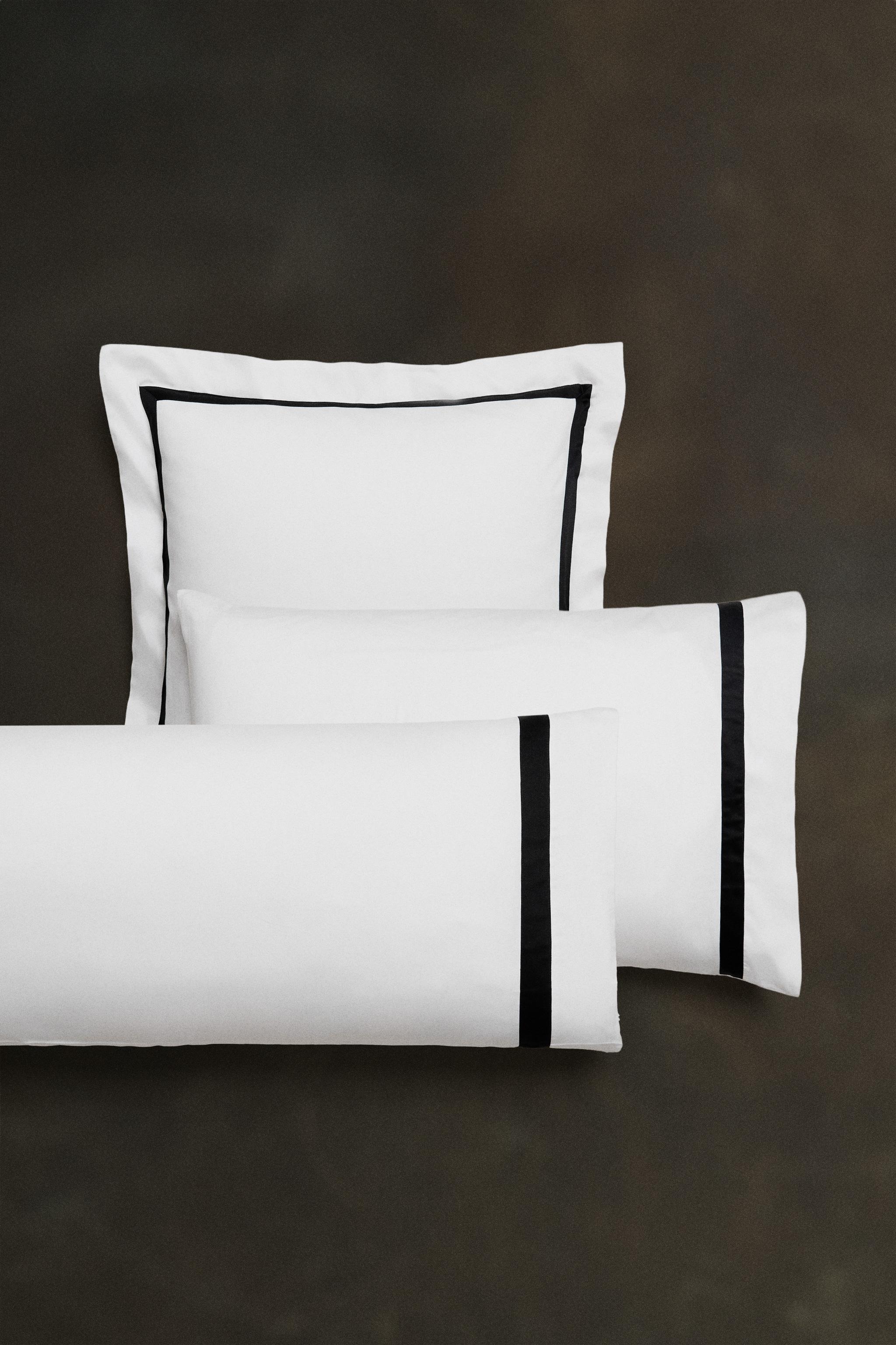 BORDERED SATEEN PILLOWCASE