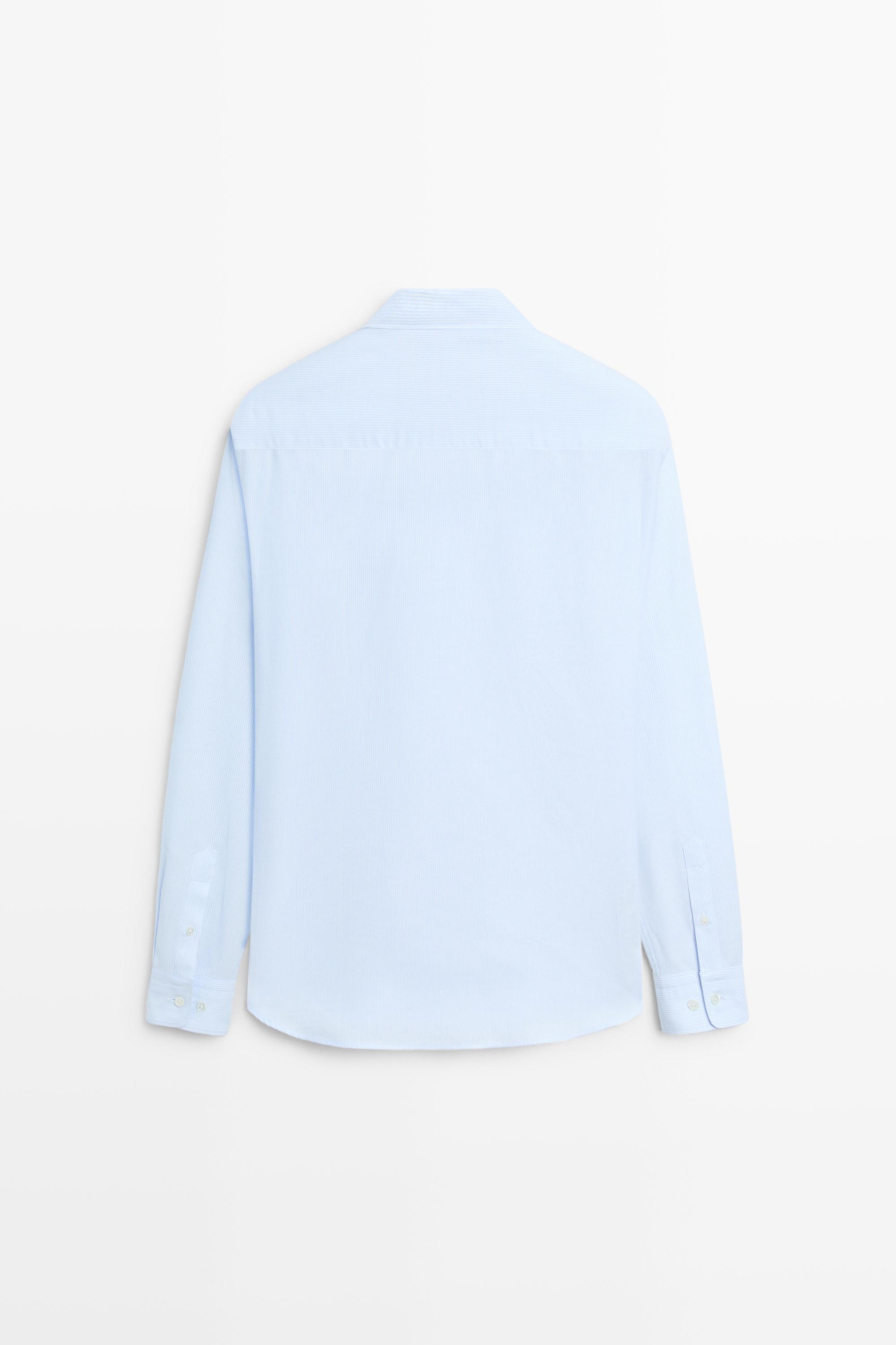 100% cotton regular fit striped shirt