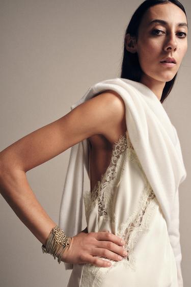 CHAIN AND RING BRACELET - Gold / Silver by Zara