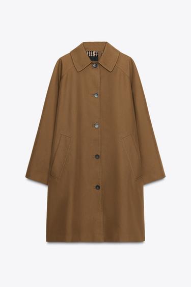 TRENCH MIDI ZW COLLECTION - Camel foncé de Zara - Image 4