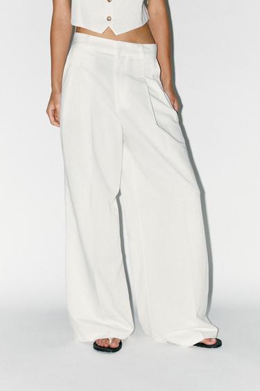 Zara PANTALONE SA FALTAMA – Ekru