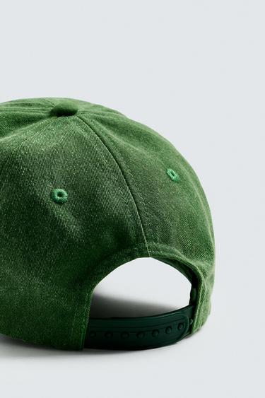 CONTRAST EMBROIDERY CAP - Green by Zara - Image 7
