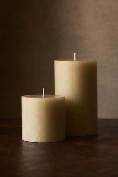 BOUGIE DÉCORATIVE CYLINDRIQUE - Crème de Zara - Image 5