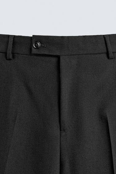 100% WOOL SUIT TROUSERS - Black by Zara - Image 7