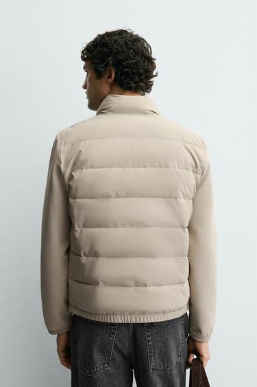 VESTE REMBOURRÉE EN MATIÈRES VARIÉES - Beige de Zara - Image 2