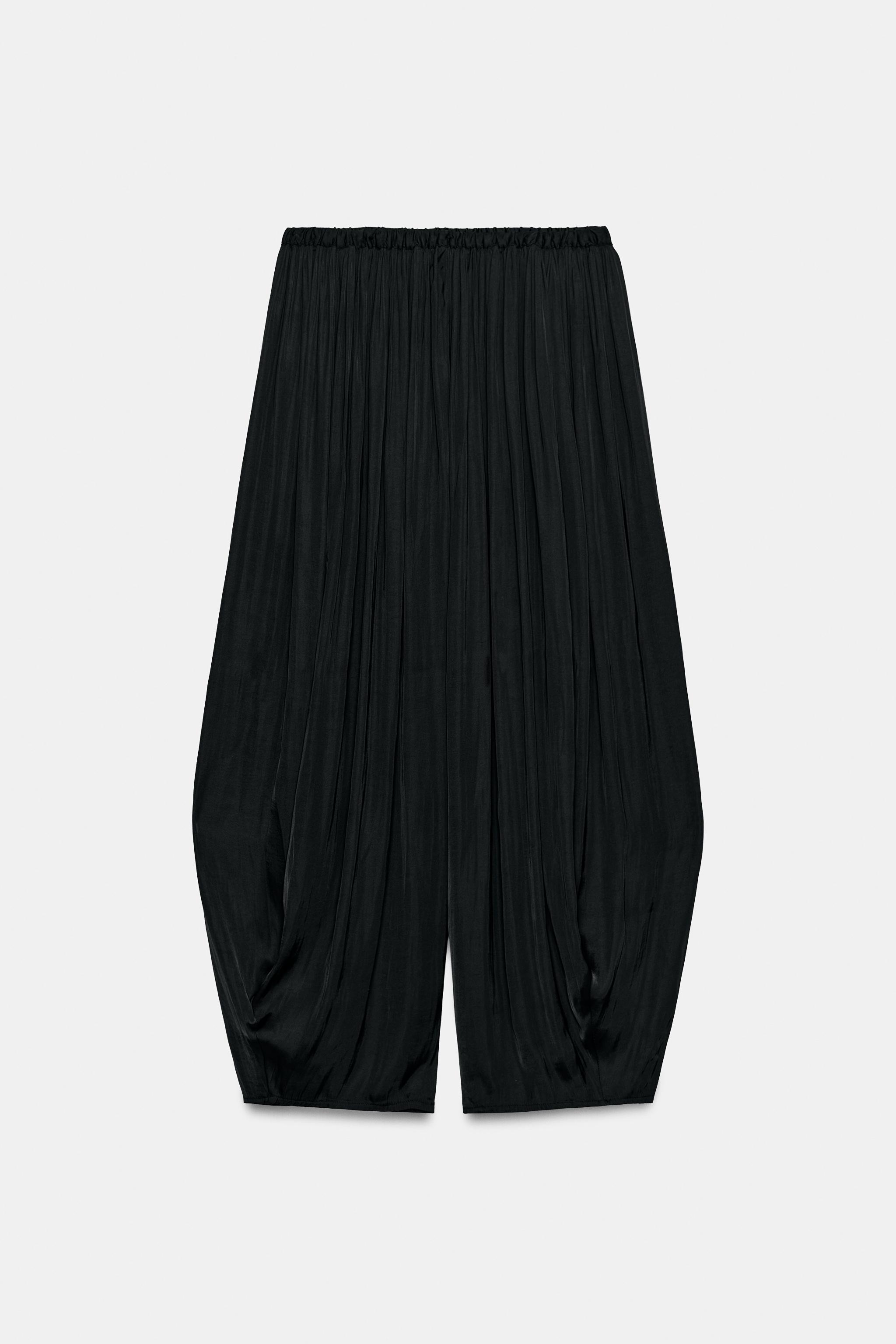PLEATED SAROUEL TROUSERS - Black | ZARA Turkey