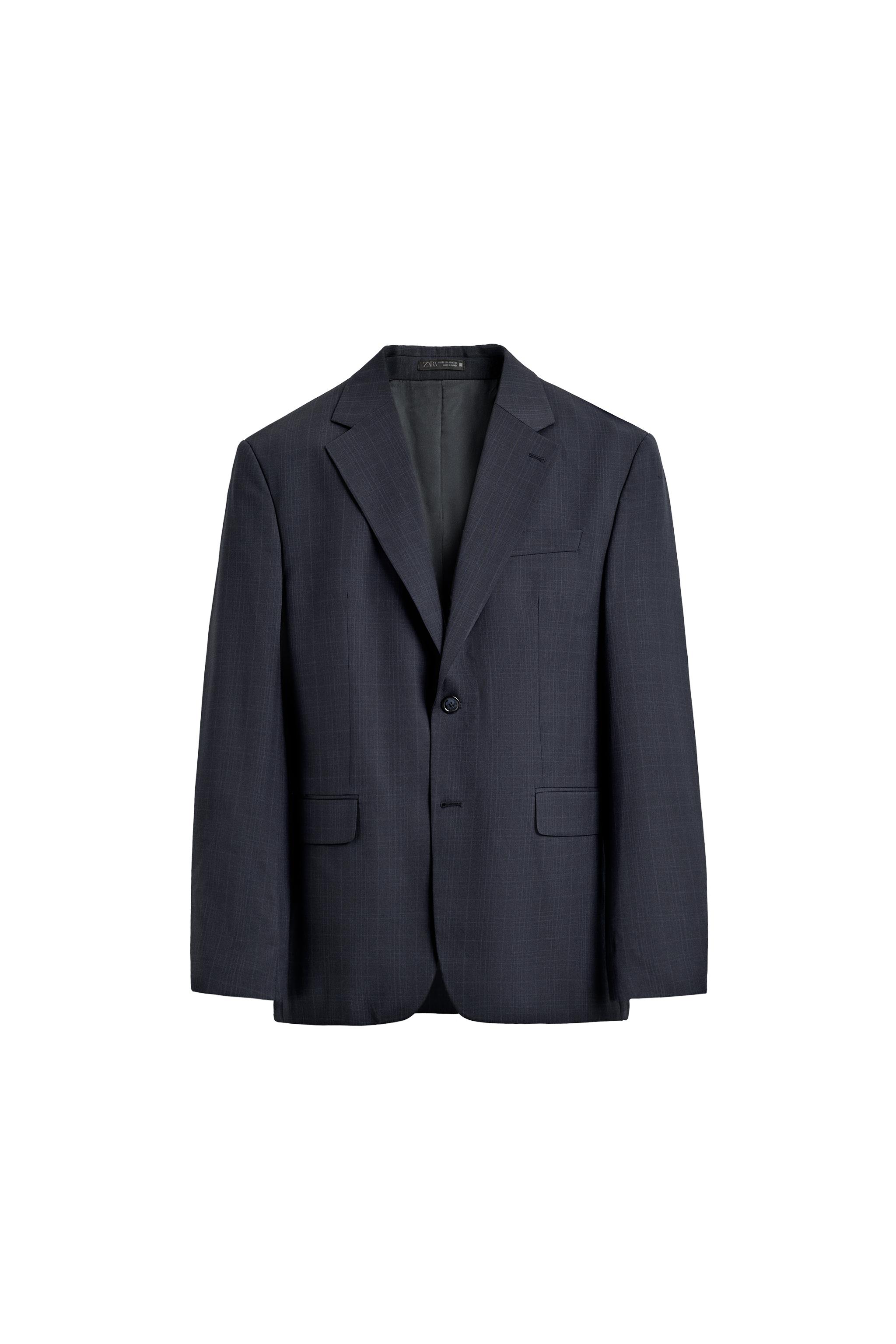 REGULAR FIT PLAID SUIT JACKET