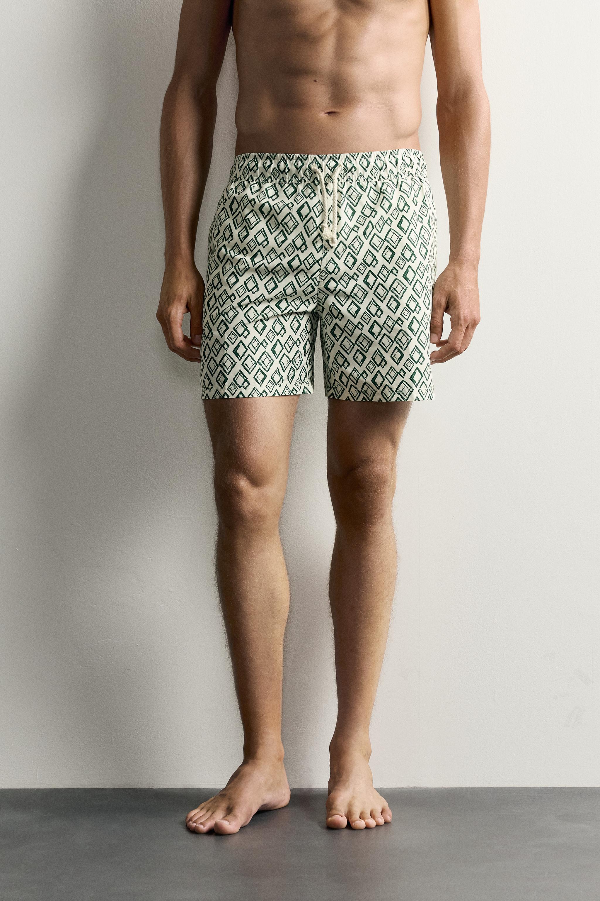 GEOMETRIC PRINT LONG SWIMSUIT