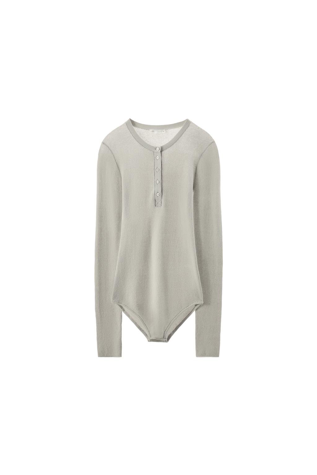BUTTONED KNIT BODYSUIT - image 4