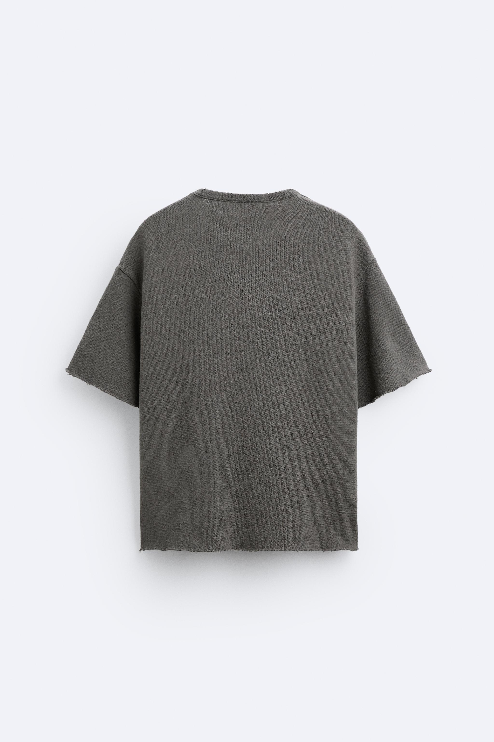 CAMISETA PUNTO ESTRUCTURA - Gris Antracita | ZARA España