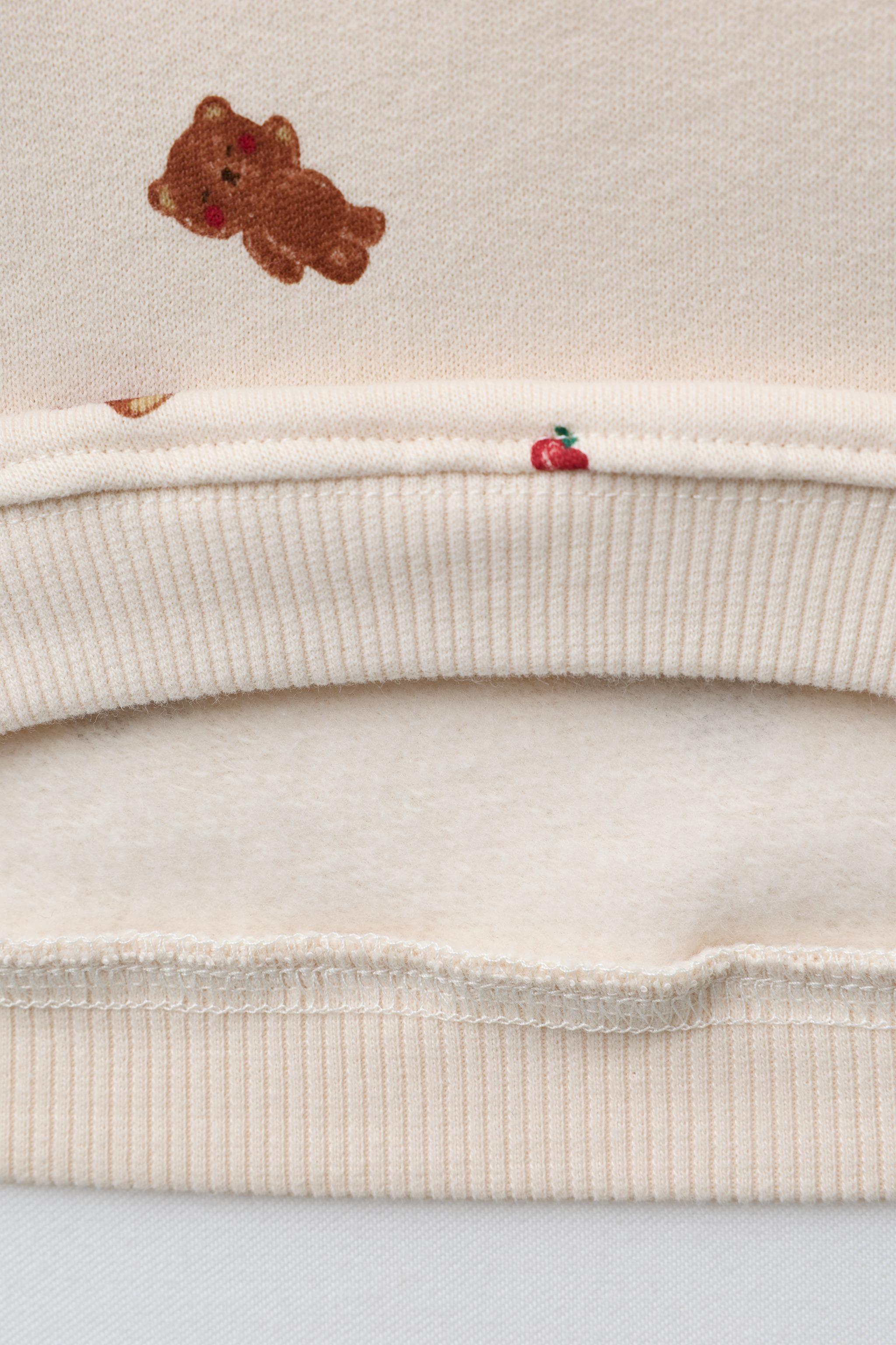 TEDDY BEAR PRINT SWEATSHIRT