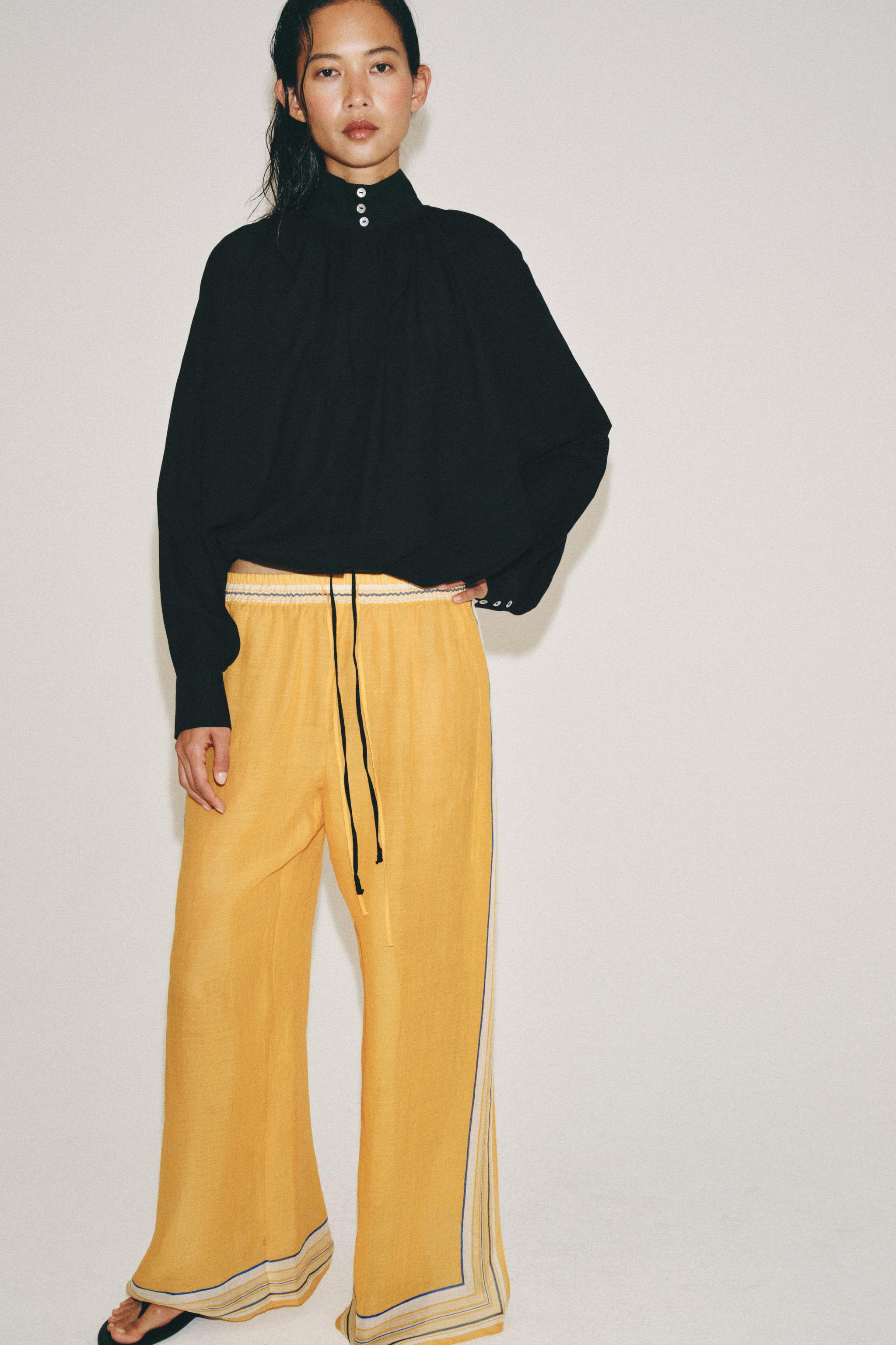Женские рубашки Zara ZW COLLECTION HIGH NECK SHIRT — фото 3