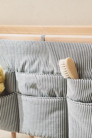 STRIPED COTTON COT ORGANISER - Grey by Zara - Image 5